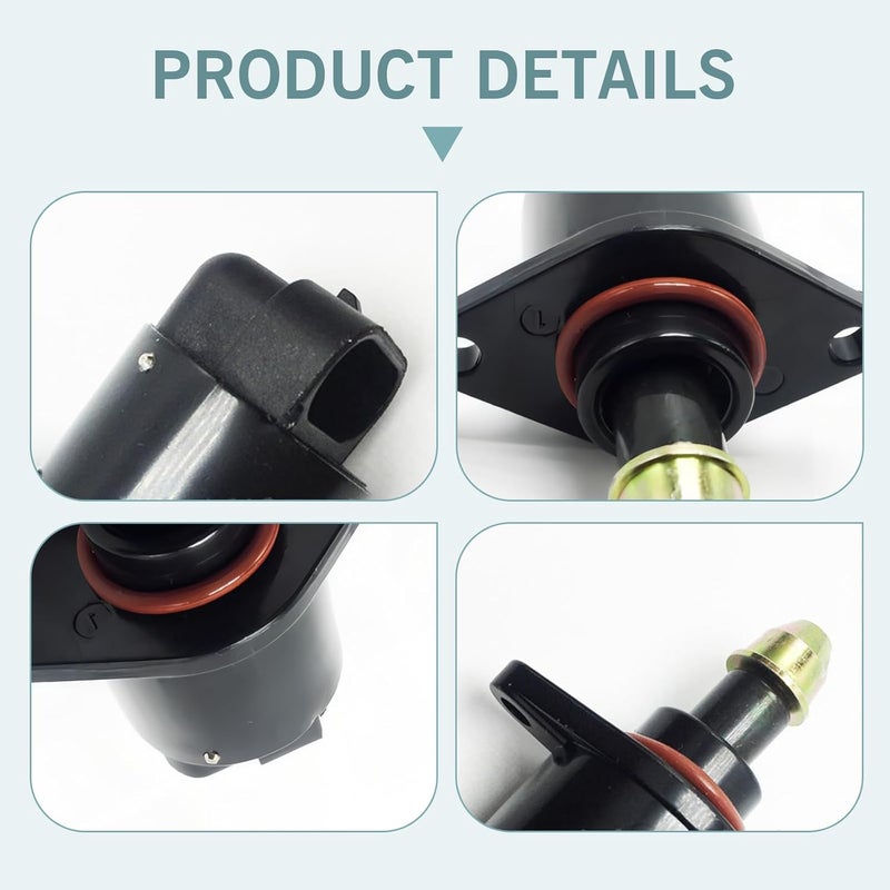 Arwrilt Car Idle Speed Control Valve, Throttle Stepper Motor, Idle Air Control Valve Idle Motor, Engine IAC Valve Replace OEM 90380/10526 /90325864 (Black) - Image 5